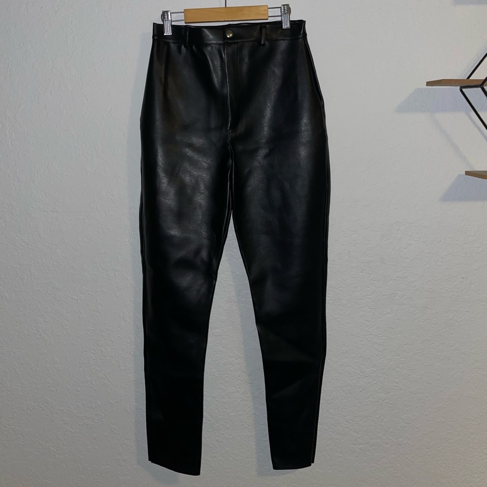 PrettyLittleThings Black Leather Pants